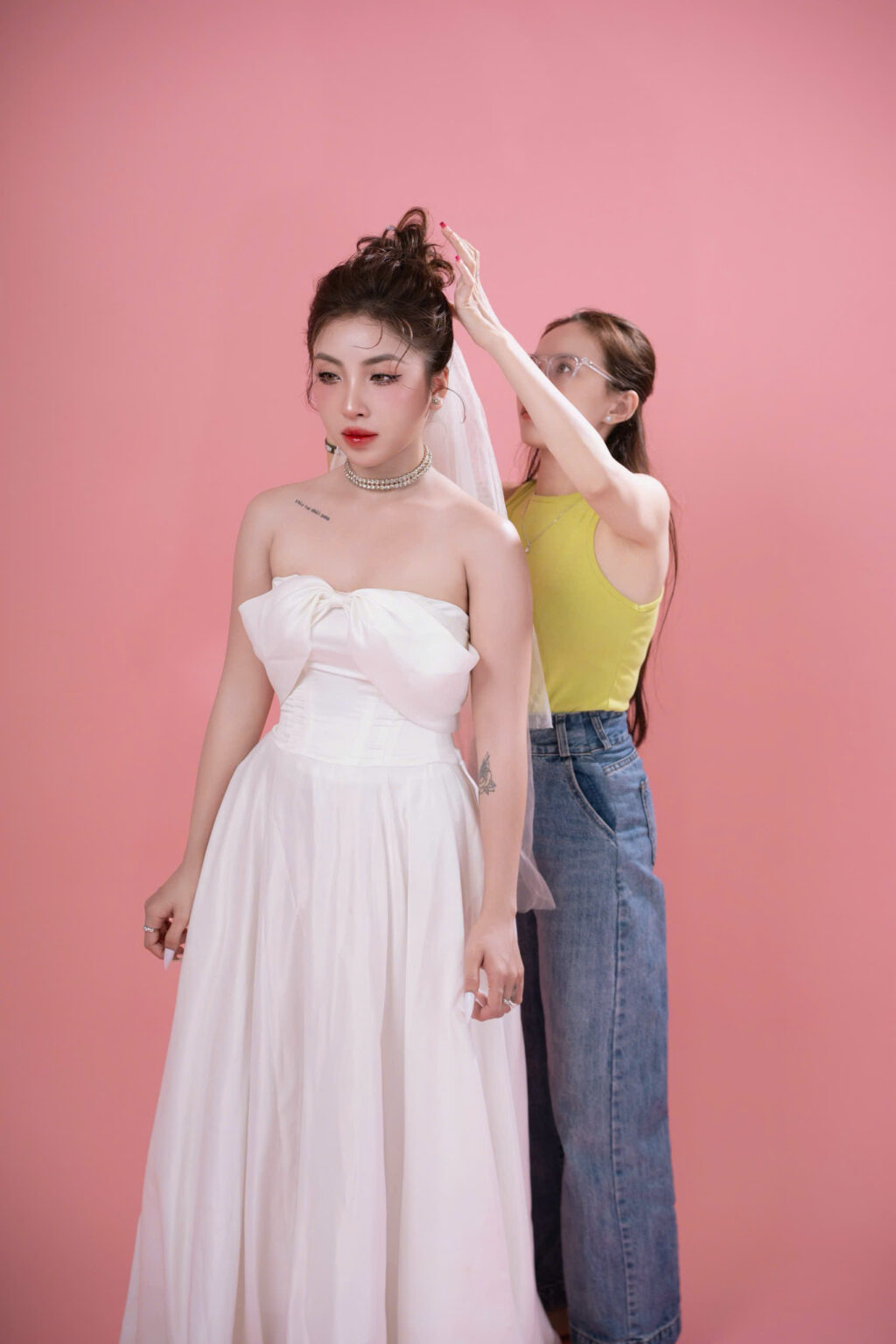Cô dâu được Kiều Min làm tóc tại nhà