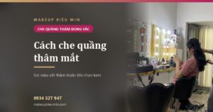 Cách che quầng thâm mắt khi trang điểm — chọn màu theo sắc của vệt thâm