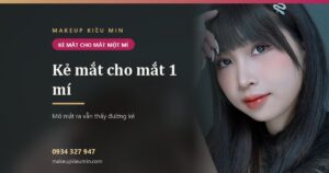 Cách kẻ mắt cho mắt 1 mí — mở mắt ra vẫn thấy đường kẻ