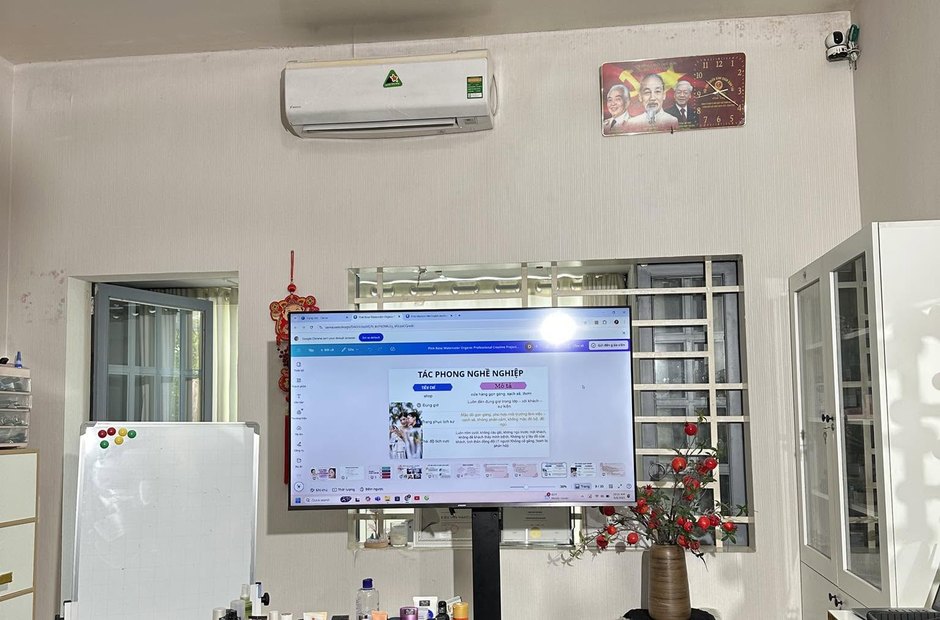 Góc trang điểm tại studio
