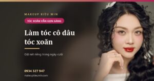 Làm tóc cô dâu tóc xoăn xù tự nhiên — giữ nét riêng mà vẫn gọn gàng