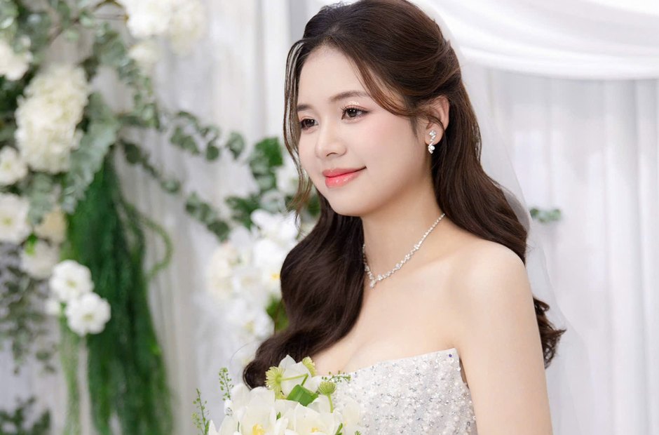 Cô dâu với lớp nền mềm