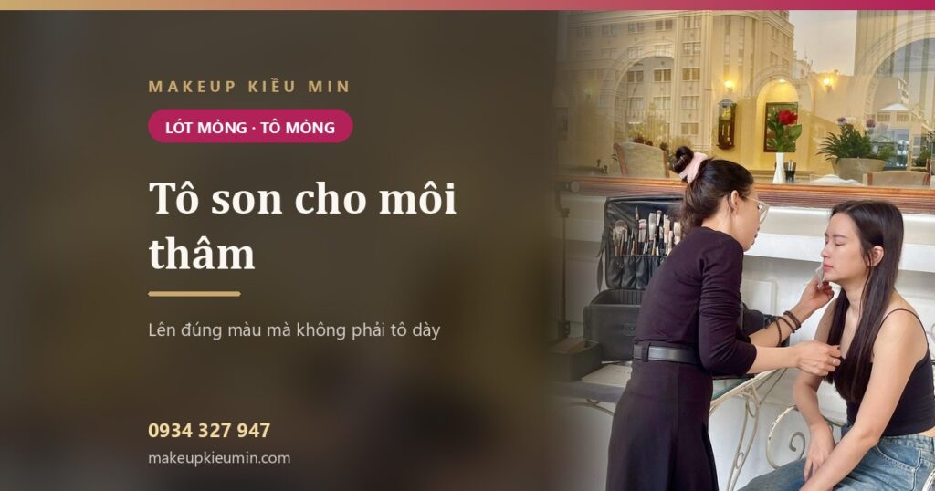 Cách tô son cho môi thâm — lên đúng màu mà không phải tô dày